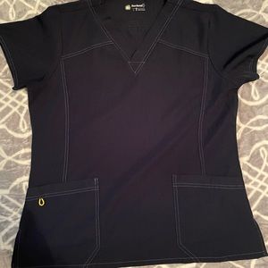 Wonderwink navy scrub top